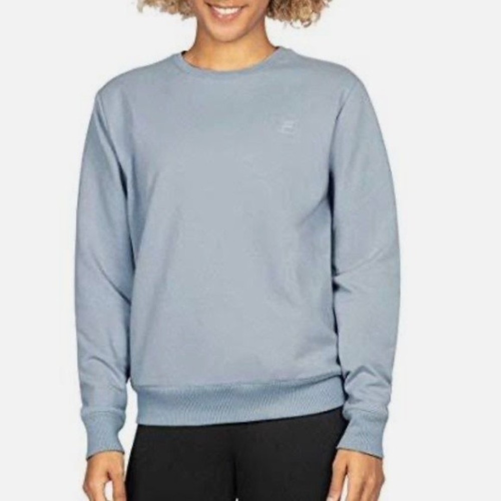 FILA Baby Blue French Terry Crewneck Pullover Sweatshirt Medium